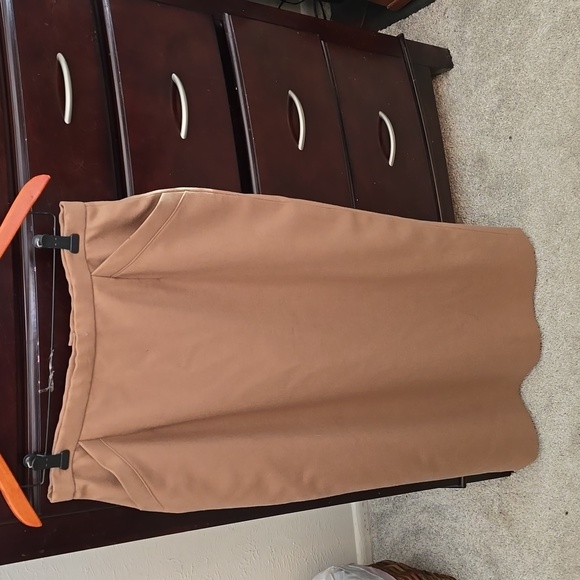 Pendleton | Tan Skirt 100% Virgin Wool Zip Back 2 Front Pockets Full Lining 12 - Picture 10 of 15
